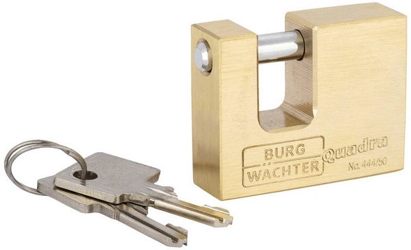 Produktbild: Burg W&auml;chter 28591 Vorh&auml;ngeschloss 50.00 mm verschieden schlie&szlig;end Messing Schl&uuml;sselschloss