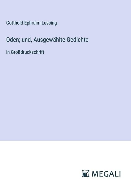 Produktbild: Oden; und, Ausgew&auml;hlte Gedichte