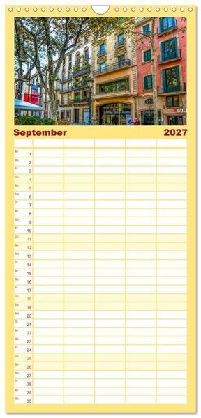 Produktbild: Familienplaner 2027 - BARCELONA - Metropole am Mittelmeer mit 5 Spalten (Wandkalender, 21 x 45 cm) CALVENDO
