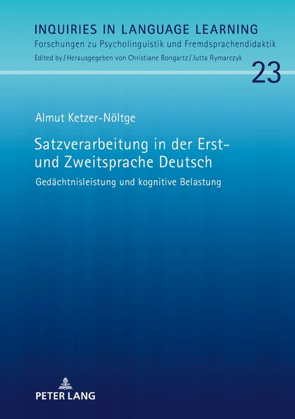 Produktbild: Satzverarbeitung in der Erst- und Zweitsprache Deutsch