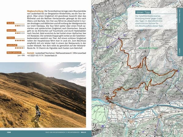 Produktbild: K&uuml;mmerly+Frey Raus und Mountainbiken Wallis &ndash; Mountainbikef&uuml;hrer