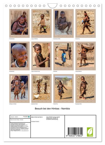 Produktbild: Besuch bei den Himbas - Namibia (Wandkalender 2026 DIN A4 hoch), CALVENDO Monatskalender