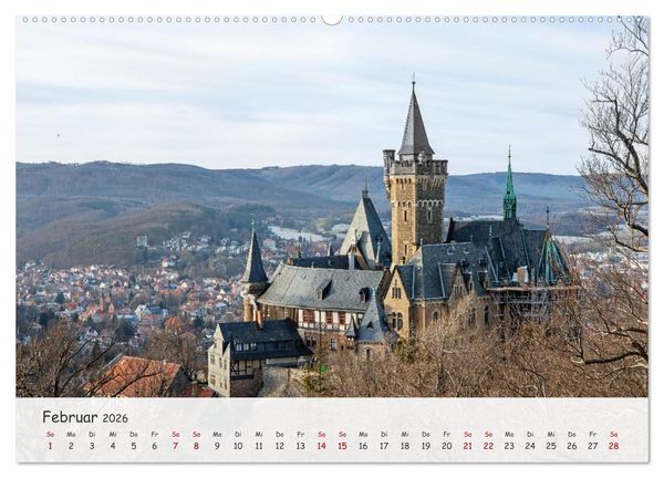 Produktbild: Wernigerode - Historische Fachwerkstadt am Harz (hochwertiger Premium Wandkalender 2026 DIN A2 quer), Kunstdruck in Hochglanz