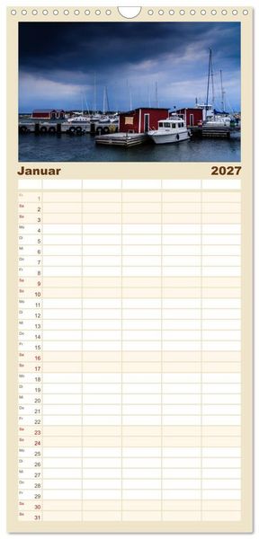 Produktbild: Familienplaner 2027 - Finnlands raue Sch&ouml;nheit mit 5 Spalten (Wandkalender, 21 x 45 cm) CALVENDO