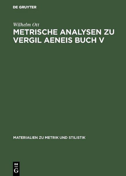Produktbild: Metrische Analysen zu Vergil Aeneis Buch V