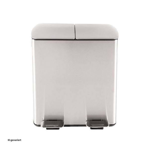 Produktbild: HTI-Living Duo M&uuml;lleimer 40 Liter Silber Duo M&uuml;lleimer 40 Liter Silber