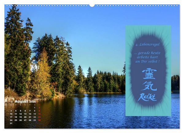 Produktbild: REIKI - Chakrameditation (Wandkalender 2026 DIN A2 quer), CALVENDO Monatskalender