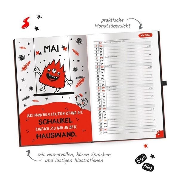 Produktbild: TR&Ouml;TSCH - Buchkalender Der etwas andere Jahresplaner Schwarzer Humor 2027
