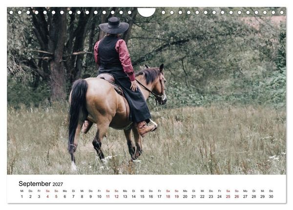 Produktbild: Getragen von Pferden, geformt vom Land - COWBOYS und Cowgirls (Wandkalender 2027 DIN A4 quer), CALVENDO Monatskalender