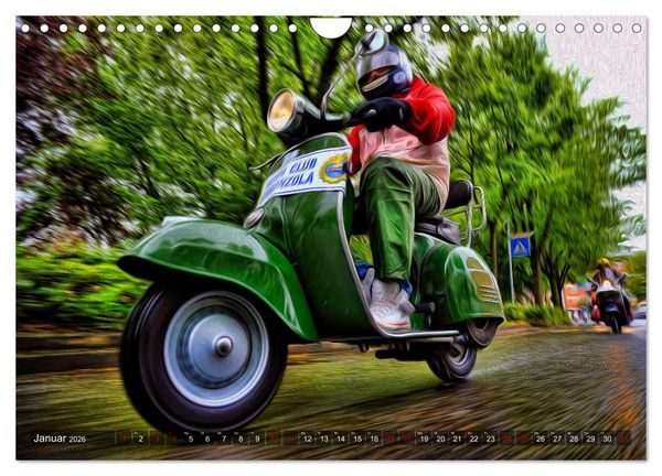Produktbild: Vespazieren (Wandkalender 2026 DIN A4 quer), CALVENDO Monatskalender