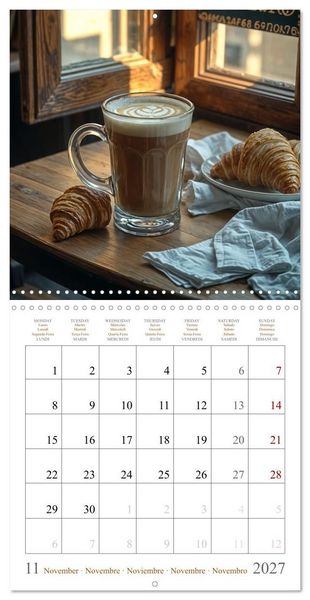 Produktbild: L'&acirc;me du caf&eacute; - Une passion au quotidien (Calendrier mural carr&eacute; 2027 30x30 cm) Calendrier double avec une page pour vos prises de notes