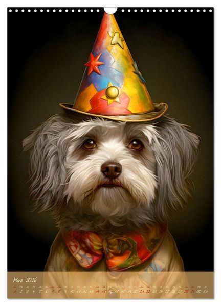 Produktbild: CHARAKTIERE Hunde mit Profil (Wandkalender 2026 DIN A3 hoch), CALVENDO Monatskalender