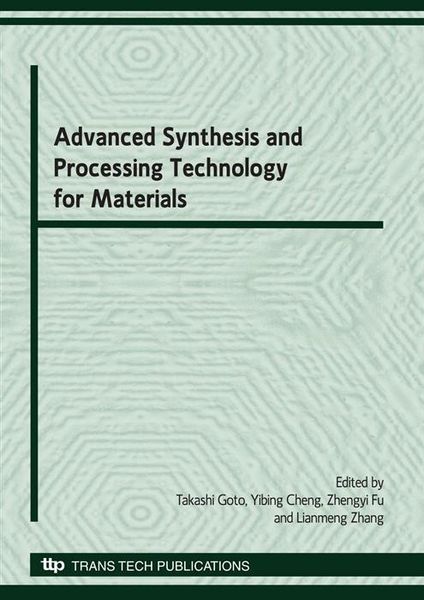 Produktbild: Advanced Synthesis and Processing Technology for Materials