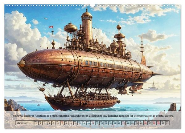 Produktbild: Chronicles of the crimson sky - A Steampunk Journey (Wall Calendar 2027 DIN A2 landscape), CALVENDO 12 Month Wall Calendar