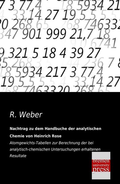 Produktbild: Nachtrag zu dem Handbuche der analytischen Chemie von Heinrich Rose