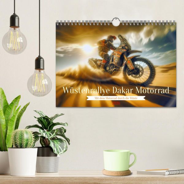 Produktbild: W&uuml;stenrallye Dakar Motorrad (Wandkalender 2026 DIN A4 quer), CALVENDO Monatskalender