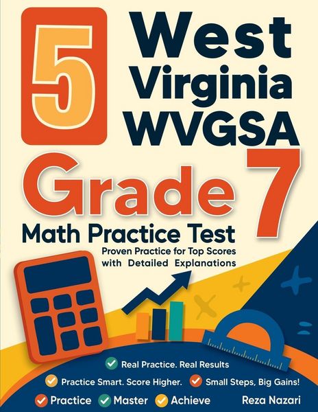 Produktbild: 5 West Virginia WVGSA Grade 7 Math Practice Tests