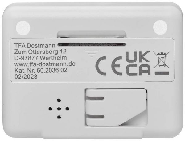 Produktbild: TFA Dostmann 60.2036.02 Quarz Wecker Wei&szlig; Alarmzeiten 1 1 Timerzeit