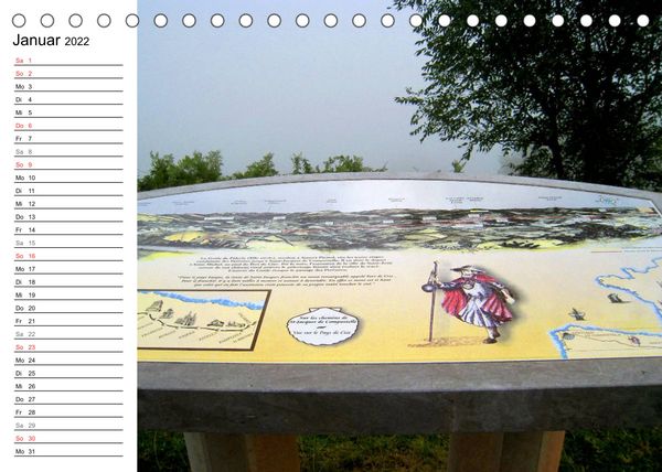 Produktbild: Camino Frances - JakobswegAT-Version (Tischkalender 2022 DIN A5 quer)