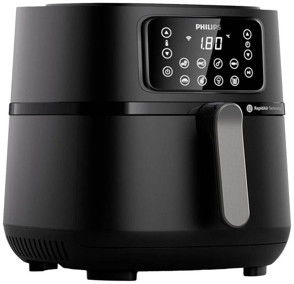 Philips Home HD9285/93 Heißluft-Fritteuse 7.2 l 2000 W App steuerbar, Antihaftbeschichtung, BPA-frei Schwarz, Silber