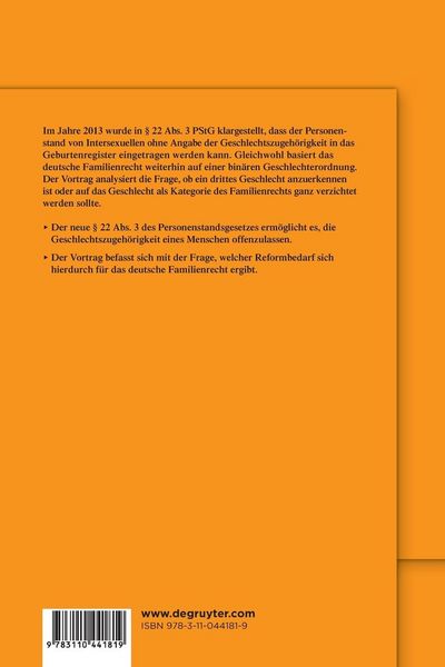 Produktbild: Brauchen wir ein drittes Geschlecht?