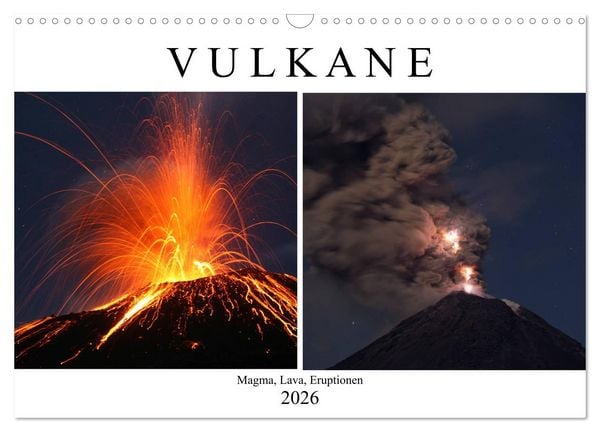 Produktbild: Vulkane - Magma, Lava, Eruptionen (Wandkalender 2026 DIN A3 quer), CALVENDO Monatskalender
