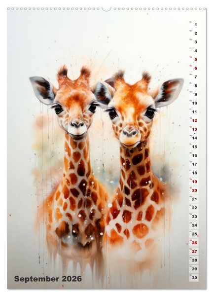 Produktbild: Niedliche Tierfamilien (hochwertiger Premium Wandkalender 2026 DIN A2 hoch), Kunstdruck in Hochglanz