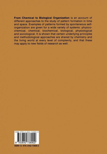 Produktbild: From Chemical to Biological Organization