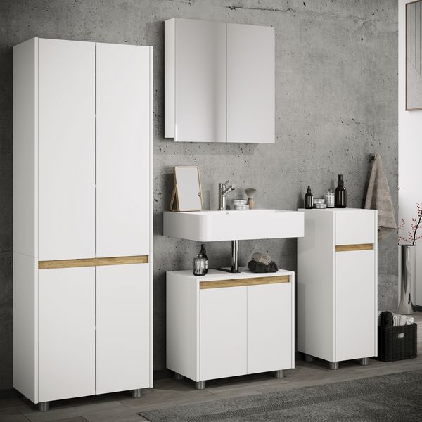Produktbild: Badm&ouml;bel Hochschrank 165x57x33 Dreht&uuml;ren Cosila