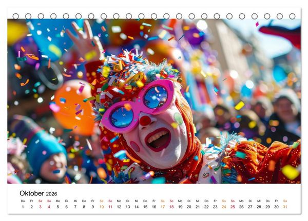 Produktbild: Karneval - sch&ouml;ne Momente weltweit (Tischkalender 2026 DIN A5 quer), CALVENDO Monatskalender