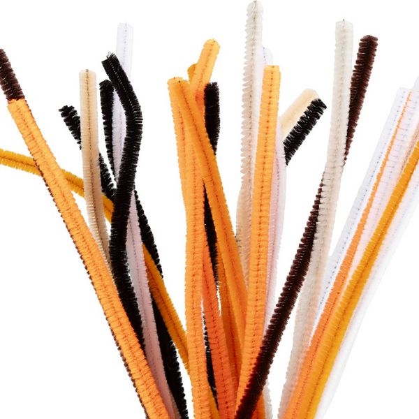 Produktbild: Creativ Company Chenilledraht, L 30 cm, Dicke 6 mm, Halloween Farben, 25 Stk sortiert
