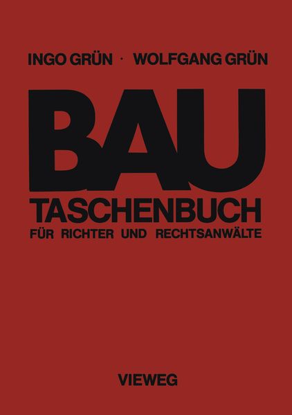 Produktbild: Bautaschenbuch f&uuml;r Richter und Rechtsanw&auml;lte