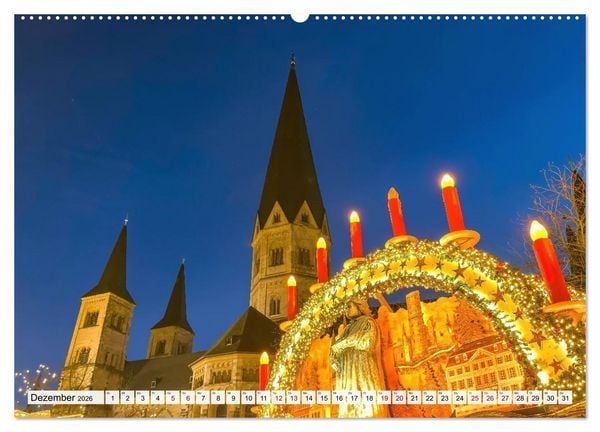 Produktbild: Bonner Kirchen (hochwertiger Premium Wandkalender 2026 DIN A2 quer), Kunstdruck in Hochglanz