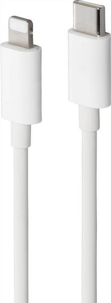 Produktbild: Renkforce USB-Kabel USB 2.0 USB-C&reg; Stecker, Apple Lightning Stecker 1.00m Wei&szlig; RF-5042728