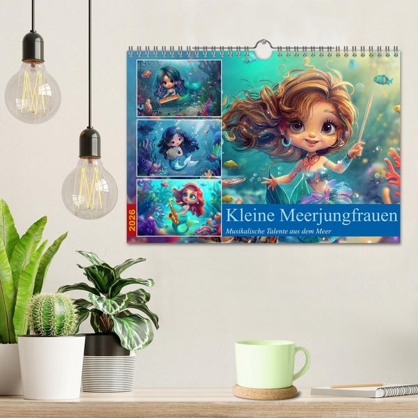 Produktbild: Kleine Meerjungfrauen (Wandkalender 2026 DIN A4 quer), CALVENDO Monatskalender