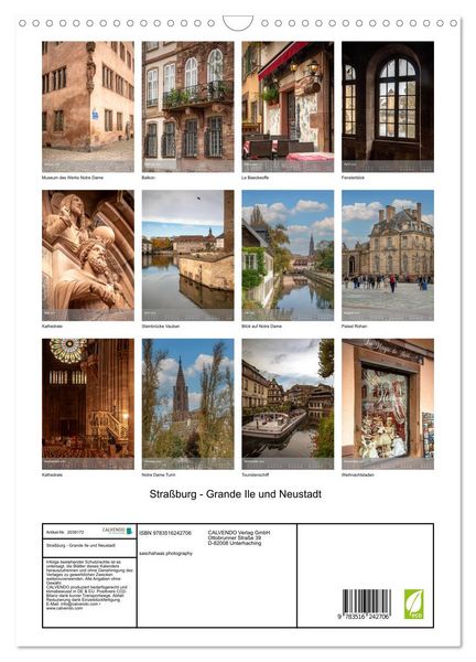 Produktbild: Stra&szlig;burg - Grande Ile und Neustadt (Wandkalender 2026 DIN A3 hoch), CALVENDO Monatskalender