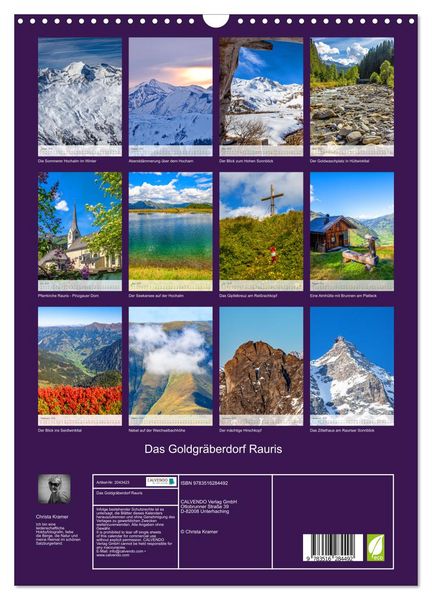 Produktbild: Das Goldgr&auml;berdorf Rauris (Wandkalender 2026 DIN A3 hoch), CALVENDO Monatskalender