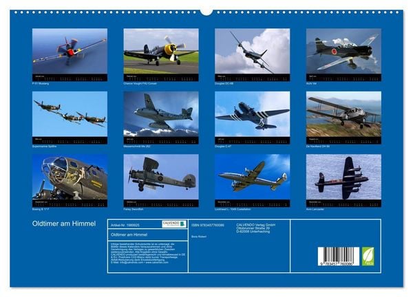 Produktbild: Oldtimer am Himmel (hochwertiger Premium Wandkalender 2026 DIN A2 quer), Kunstdruck in Hochglanz