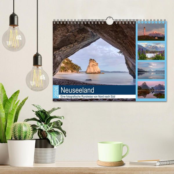 Produktbild: Neuseeland - Eine fotografische Rundreise von Nord nach S&uuml;d (Wandkalender 2026 DIN A4 quer), CALVENDO Monatskalender