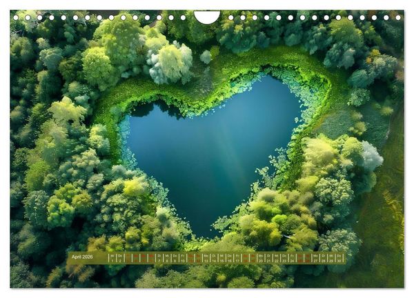Produktbild: Mit dem Herzen der Natur (Wandkalender 2026 DIN A4 quer), CALVENDO Monatskalender