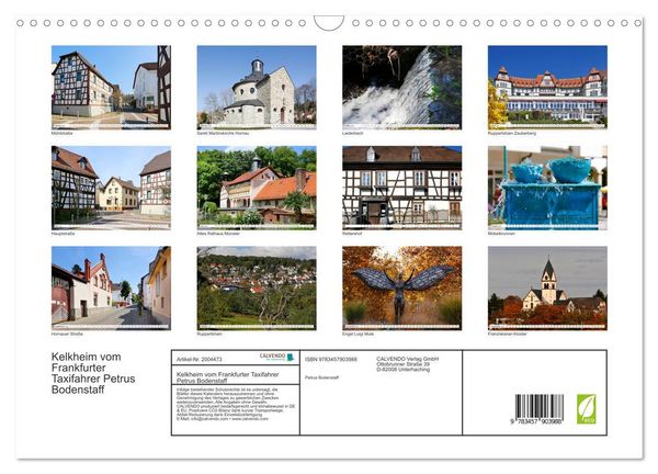Produktbild: Kelkheim vom Frankfurter Taxifahrer Petrus Bodenstaff (Wandkalender 2026 DIN A3 quer), CALVENDO Monatskalender