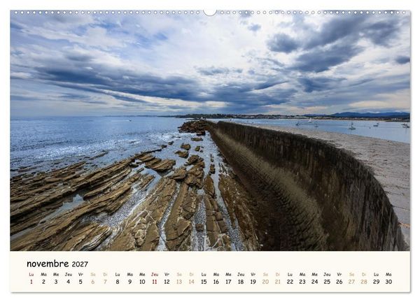 Produktbild: Entre monts et vagues - Une ann&eacute;e au Pays Basque (Calendrier mural 2027 DIN A2 vertical), CALVENDO calendrier mensuel