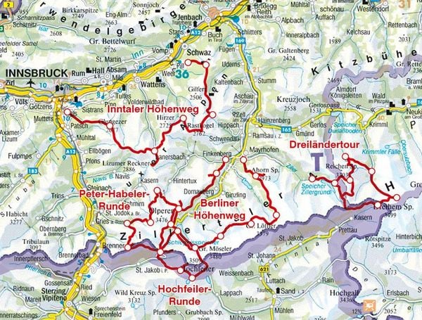 Produktbild: ROTHER Wanderf&uuml;hrer Trekking im Zillertal