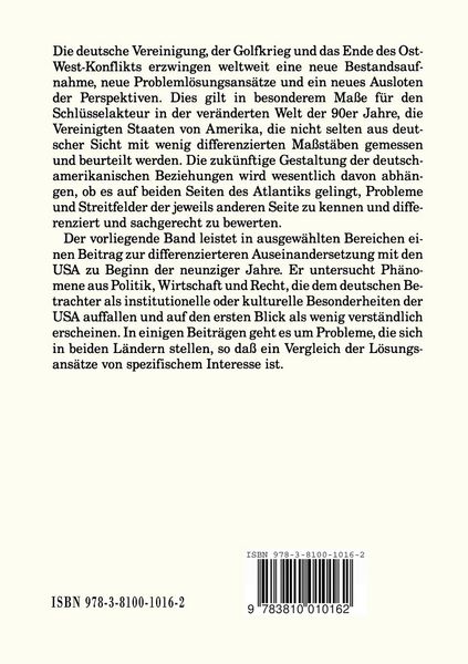 Produktbild: Die USA am Beginn der neunziger Jahre