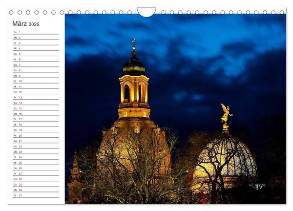 Produktbild: Dresden - Die Frauenkirche (Wandkalender 2026 DIN A4 quer), CALVENDO Monatskalender