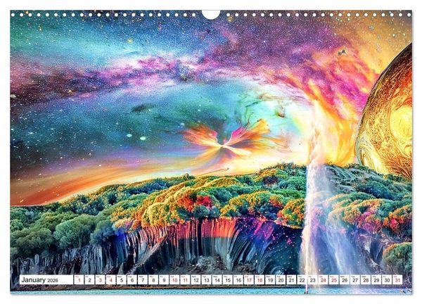 Produktbild: Psychedelic Landscapes (Wall Calendar 2026 DIN A3 landscape), CALVENDO 12 Month Wall Calendar