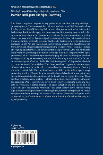 Produktbild: Machine Intelligence and Signal Processing