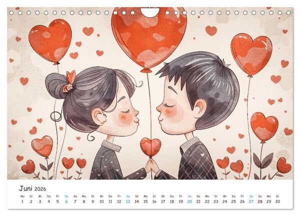 Produktbild: Die Melodie der Liebe (Wandkalender 2026 DIN A4 quer), CALVENDO Monatskalender