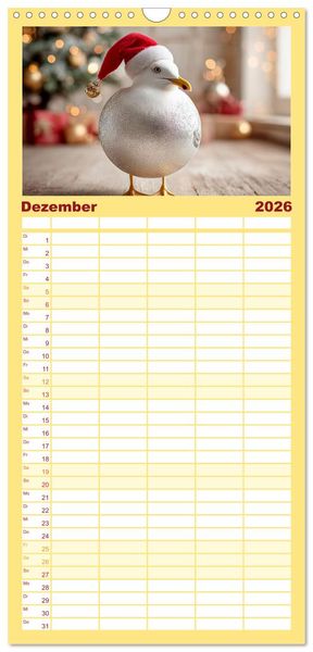 Produktbild: Familienplaner 2026 - M&ouml;wen on Tour mit 5 Spalten (Wandkalender, 21 x 45 cm) CALVENDO