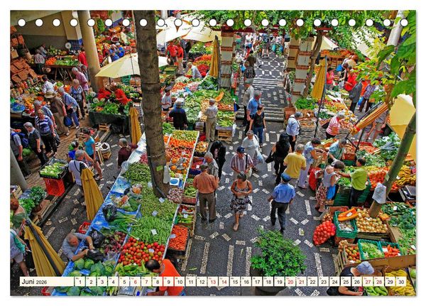 Produktbild: Funchal - Die Hauptstadt von Madeira (Tischkalender 2026 DIN A5 quer), CALVENDO Monatskalender